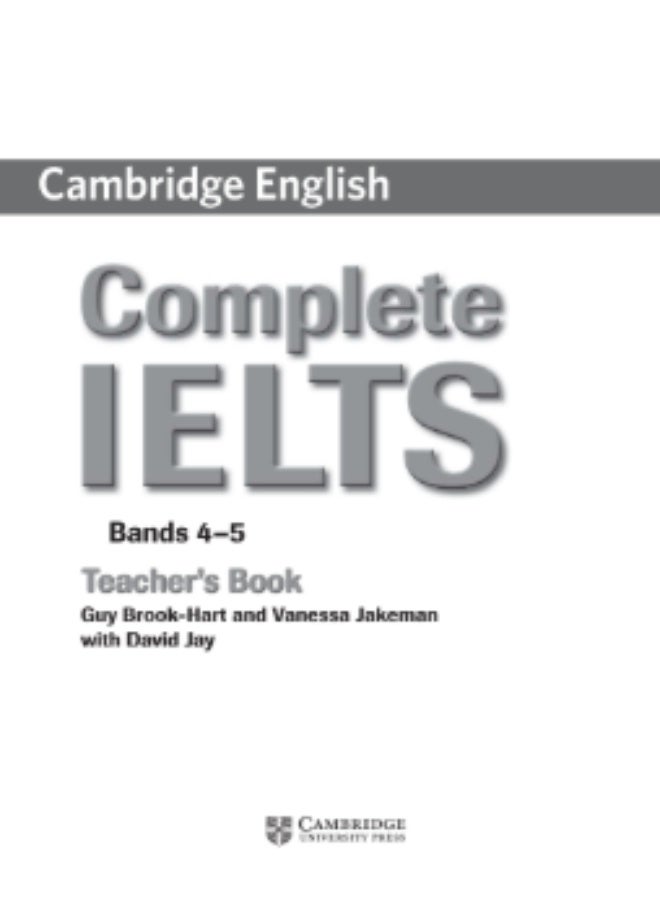 Cambridge Complete IELTS - Materials for preparing for various exams_Bands_4_5_Teachers_Book - Image 1