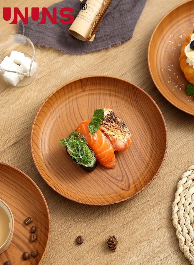 UNUNS طبق حلوى، 8 قطع أطباق مقبلات وحلويات قابلة لإعادة الاستخدام، أطباق عشاء سميكة، طبق سلطة، طبق خبز ساندويتش، صينية تقديم للأطباق والوجبات الخفيفة والحلويات والكعك والفواكه، طبق كلاسيكي غير قابل للكسر - Image 4