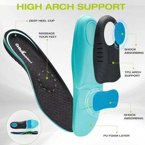 OrthoComfoot Men's Orthopedic Leather Dress Walking Shoes: Waterproof Plantar Fasciitis Oxfords Adjustable Fit for Heel Pain, Casual Arch Support Loafers with Cushion Thick Sole for Flat Feet Brown Size 10 - Image 5