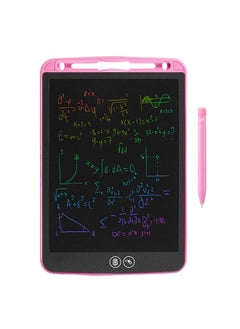 12 inch LCD Drawing Tablet Portable Digital Writing Pad LCD Colorful Screen Partial Erasable Drawing Pad with Stylus Pen Pink