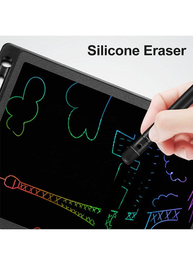 Generic - 12 inch LCD Drawing Tablet Portable Digital Writing Pad LCD Colorful Screen Partial Erasable Drawing Pad with Stylus Pen Pink - Image 1