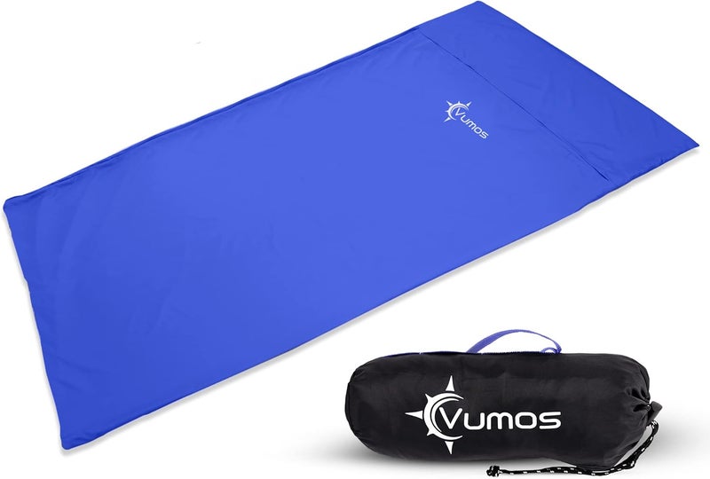 Vumos Sleeping Bag Liner and Camping Sheet – Silk Like Material for Travel - Has Full Length Zipper - Image 1