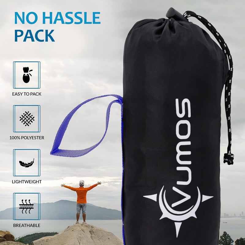 Vumos Sleeping Bag Liner and Camping Sheet – Silk Like Material for Travel - Has Full Length Zipper - Image 4