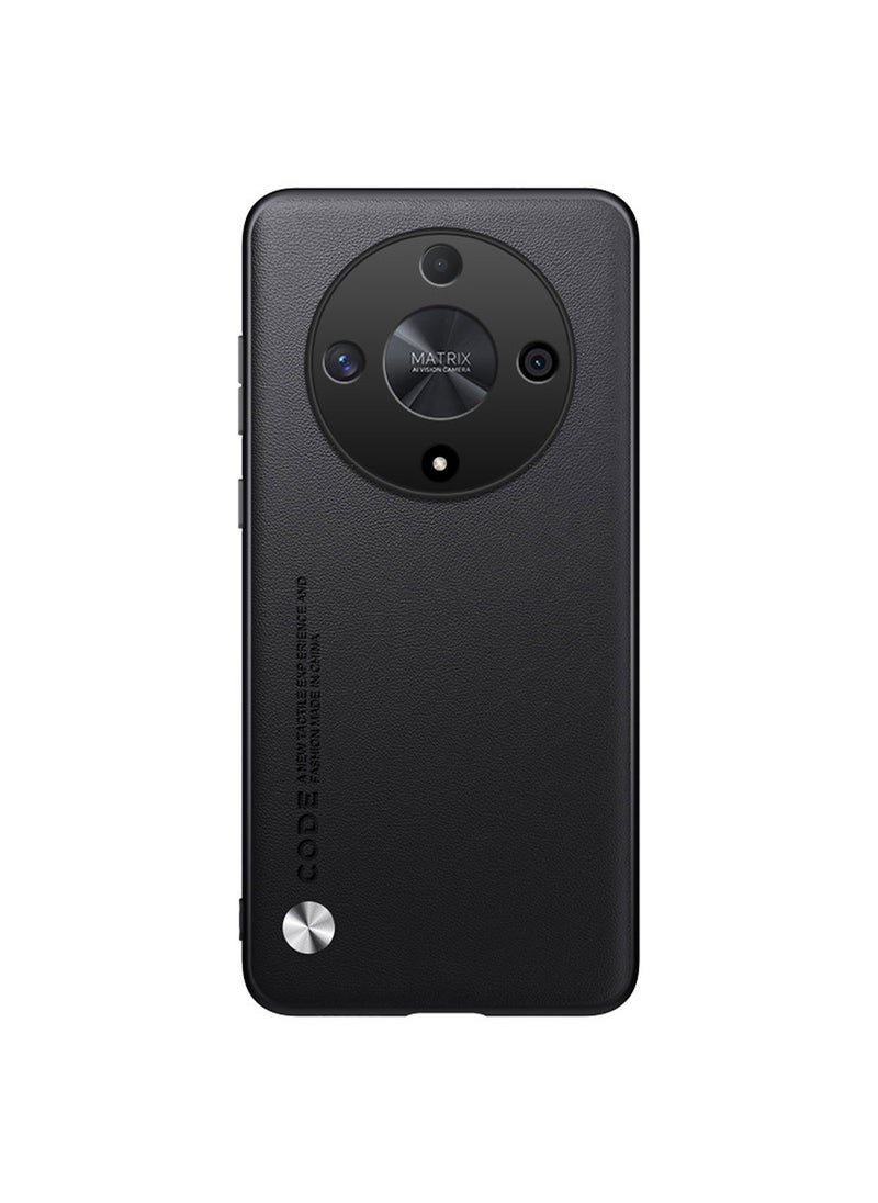 Code HONOR X9b 5G Case Premium PU Leather Slim Protective Business Design Luxury Rugged Full Body Shockproof Anti-Scratch Non-Slip Phone Cover with Soft Edge Cases Black  - Image 1