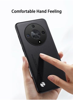 Code HONOR X9b 5G Case Premium PU Leather Slim Protective Business Design Luxury Rugged Full Body Shockproof Anti-Scratch Non-Slip Phone Cover with Soft Edge Cases Black  - Image 3