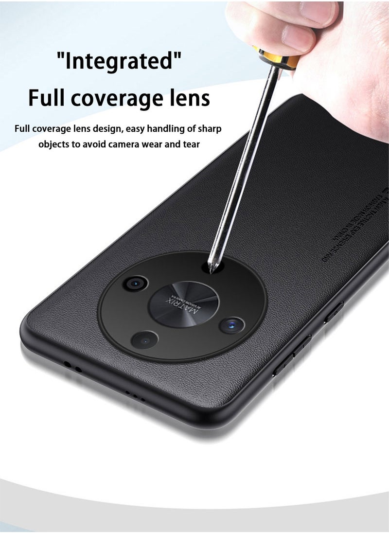 Code HONOR X9b 5G Case Premium PU Leather Slim Protective Business Design Luxury Rugged Full Body Shockproof Anti-Scratch Non-Slip Phone Cover with Soft Edge Cases Black  - Image 5