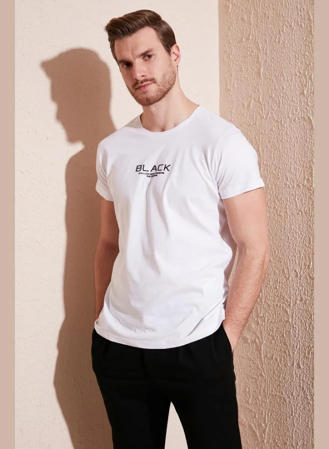 بوراتي Buratti Cotton Slim Fit Crew Neck T Shirt Men's T SHIRT 541FOLLOW