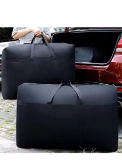 DUNISO 2-piece set 180L foldable quilted storage bag, extra large and thick splash proof luggage packaging bag, reusable large capacity activity luggage bag  - Image 1