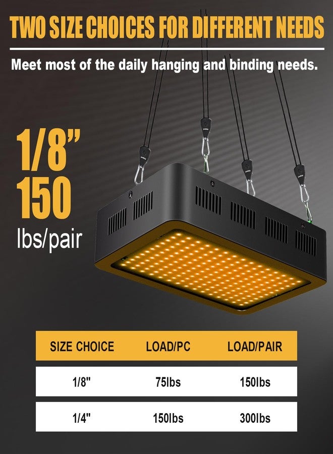 Ayaport Adjustable Rope Hanger Grow Light Hanger, 1/8 Heavy Duty Plant Pulley Rope Tightener Ratchet Tie Down for Kayak, Tarp, Tent Tie Downs, Hanging Plants, Filters, Fans - Image 4