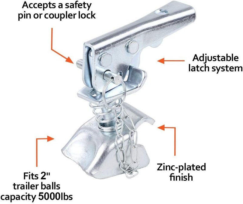 NBJINGYI 2" 5000lbs Coupler Repair Kit with Chain - Image 2