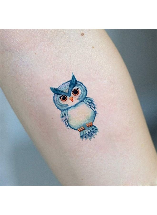 Waterproof 12 Sheets Summer 100+ Design Watercolor Painting Animal Flowers Leaves Small Fake Temporary Tattoo Stickers