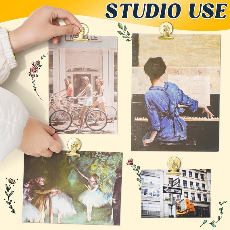 GRTARD 12Pack Magnetic Clips with Anti-Scratch Sticky Pads, Strong Heavy Duty Clips Magnet, Fridge Magnets Clip, Whiteboard Magnets Clip, Non-Scratch Metal Magnet Clips for Refrigerator, Whiteboard - Image 5