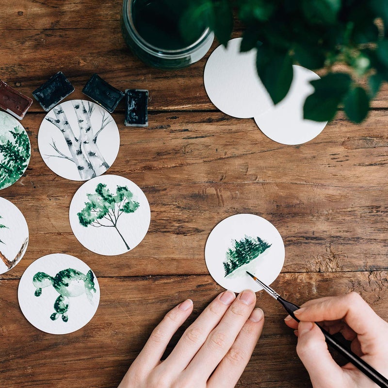 AIEX 9 Pieces Fine Detail Paint Brush Miniature Mini Paints Brush Set for Acrylic, Watercolor, Oil, Face, Nail, Scale Model Painting, Line Drawing(Black) - Image 3