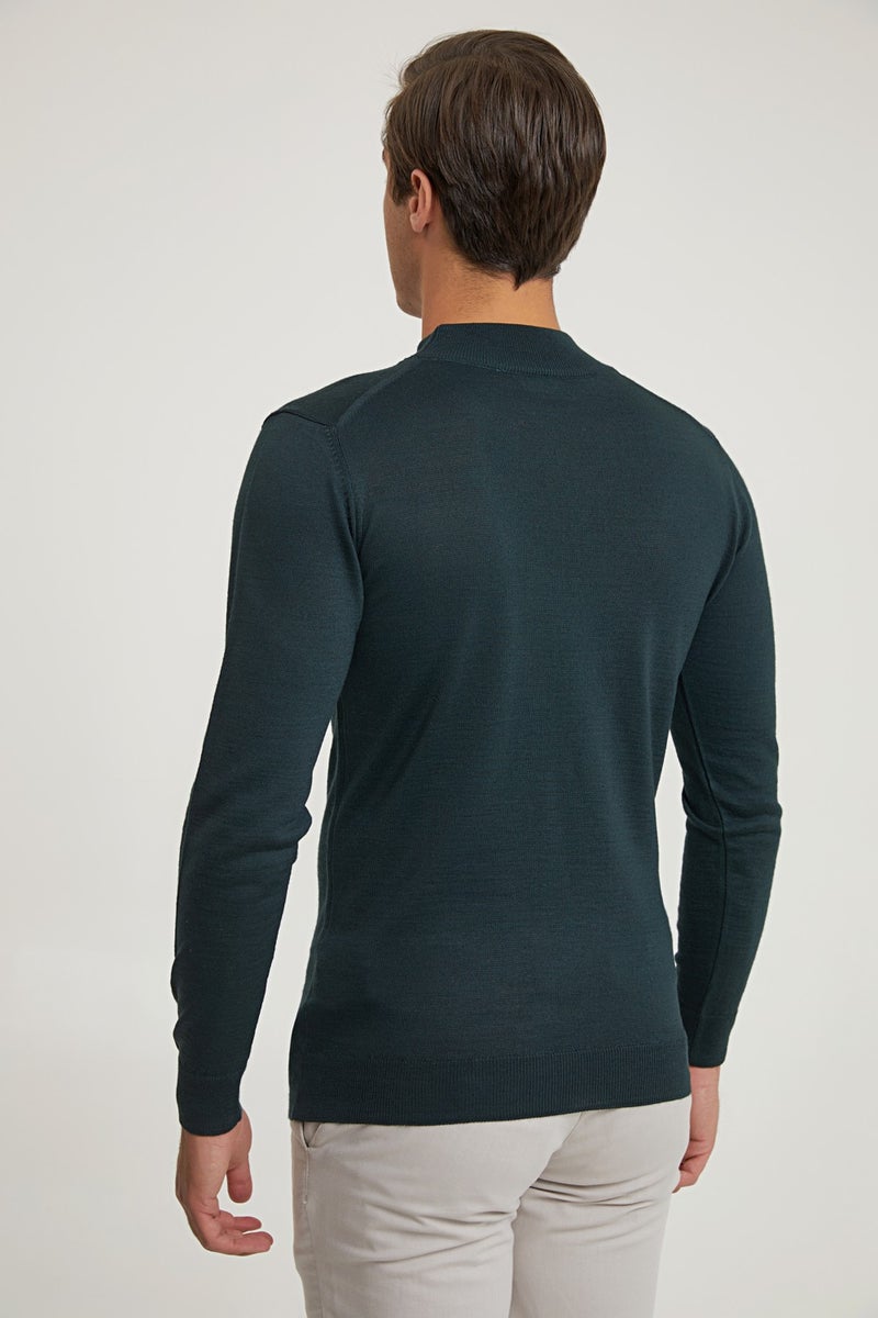 D'S DAMAT Regular Fit Khaki Plain Knitted Sweater 9HF060636275D  - Image 3