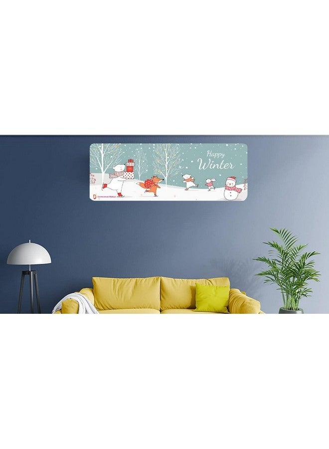 DARSHANAM WORLD Polyester New Printed Air Conditioning Dust Cover Folding Designer Ac Cover For Indoor Split Ac 1.5 Ton (97 X 31 X 21 .5Cm | Printed) - Image 5