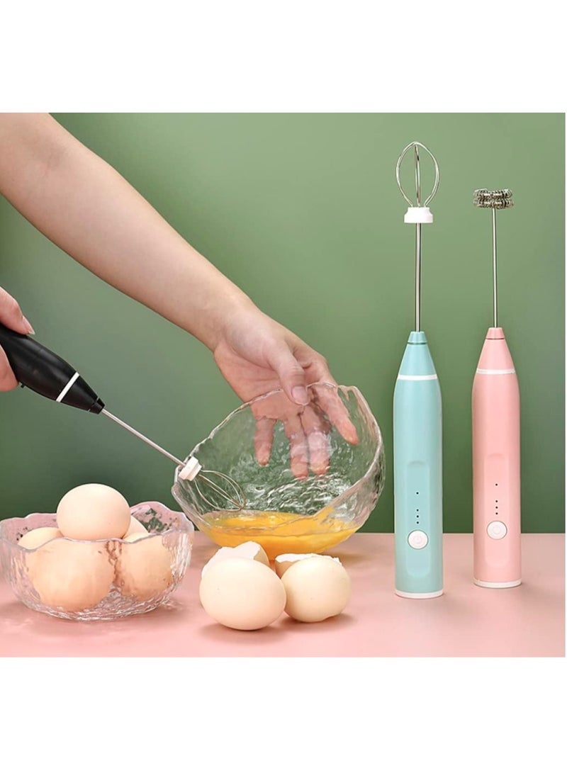 إيباسكت مضرب 3*1مضرب صنع رغوة الحليب الكهربائية القابل لإعادة الشحن - أداة خفق قوية للقهوة والكابتشينو والنسكافيه واللاتيه مع رأس لمضرب البيض(متعدد الالوان) - Image 4