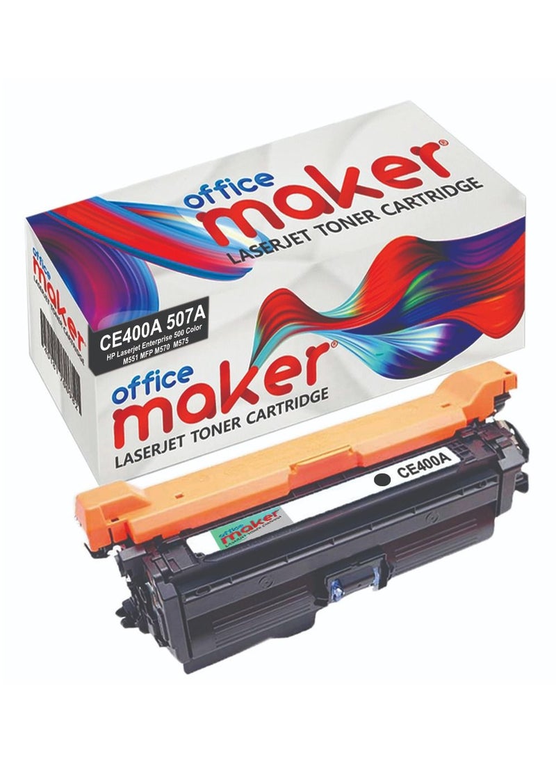 Office maker Replacement Toner Cartridge HP 507A CE400A (Black) - Image 1