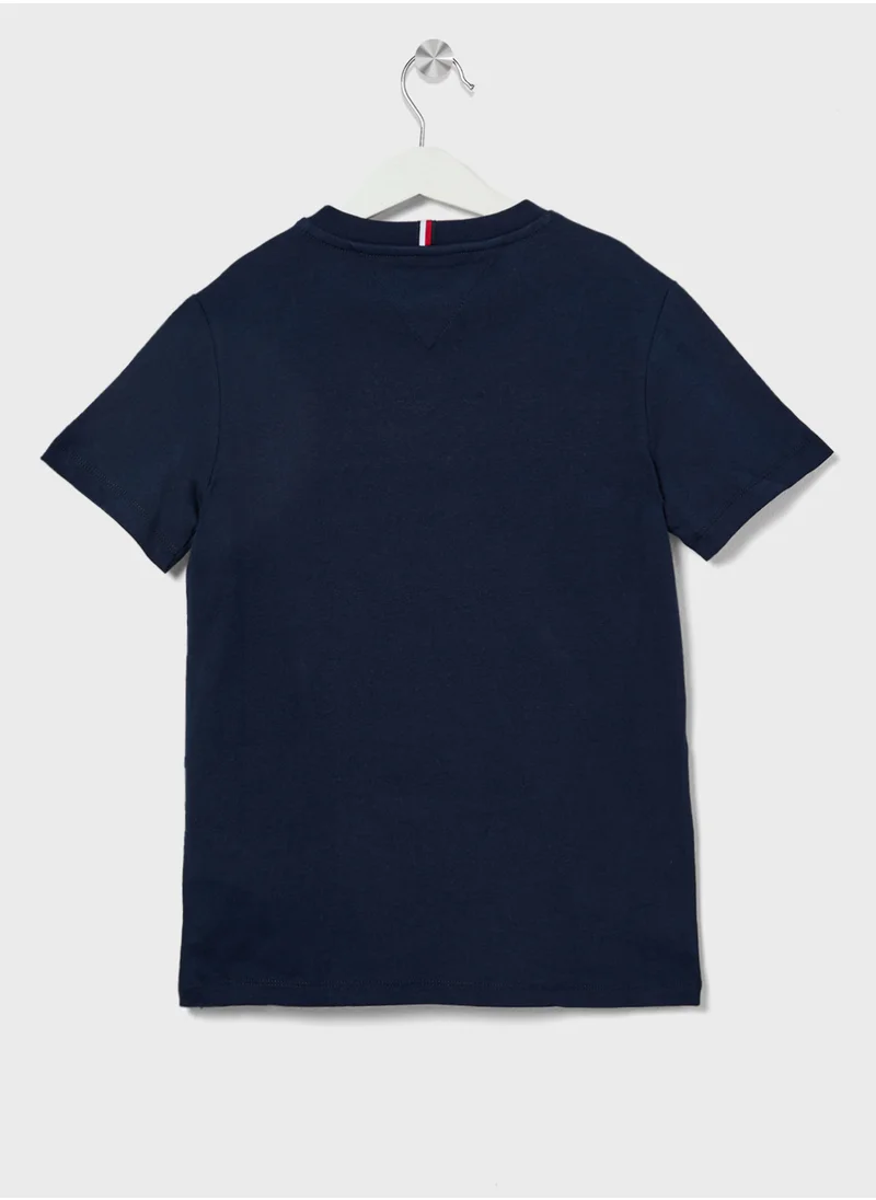 تومي هيلفيغر Youth Ribbed Regular T-Shirt