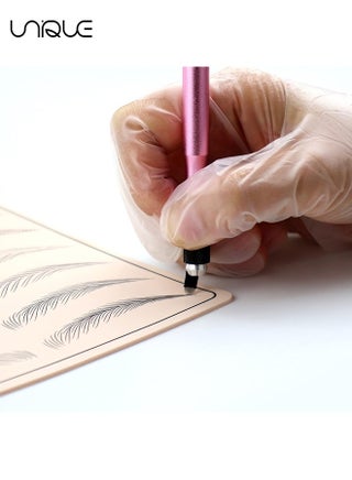 10 Pieces Disposable 0.18mm Microblading Blade Fine Needles Permanent Makeup Curve Brow Manual Eyebrow Embroidery Tattoo Microblade Needles - 14 Pins Shape - view 4