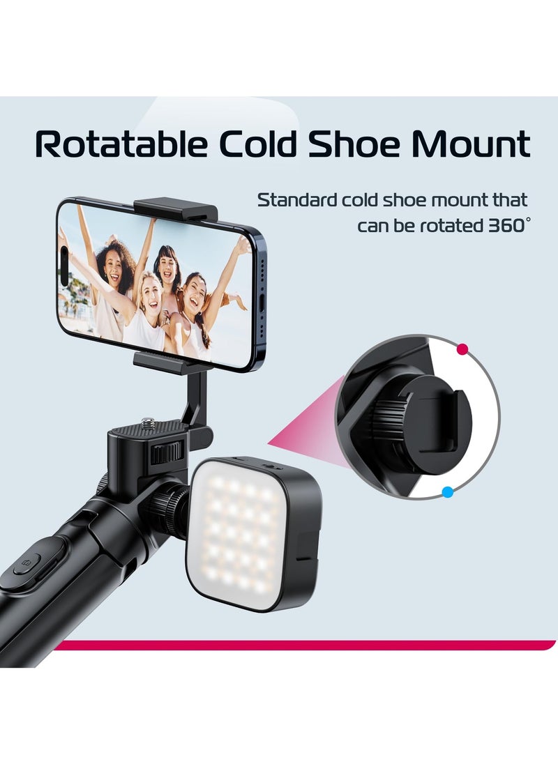 Ulanzi - ULANZI MT-70 Extendable Phone Tripod, 63" Selfie Stick Phone Vlog Tripod Stand with 2 Phone Clip, 360° Rotate Dual Camera Tripod for iPhone Sony Canon Action Camera, Lightweight for Travel - Image 1