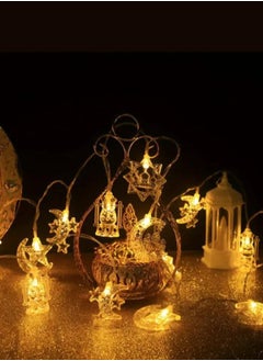 Plynox Elegant Ramadan String Lights, Moon & Star Crescent Design, Warm Golden Glow, Battery-Operated, Perfect for Home & Living Room Decor, Eid Mubarak Celebrations, Ramadan Decorations for Home (Batteries Not Included)  - Image 3