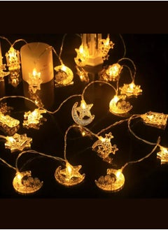 Elegant Ramadan String Lights, Moon & Star Crescent Design, Warm Golden Glow, Battery-Operated, Perfect for Home & Living Room Decor, Eid Mubarak Celebrations, Ramadan Decorations for Home (Batteries Not Included) - pzsku/ZE0D3FE5FC6FD4930091CZ/45/_/1738759008/e86a2c20-8e95-491c-aad0-b3008be102de