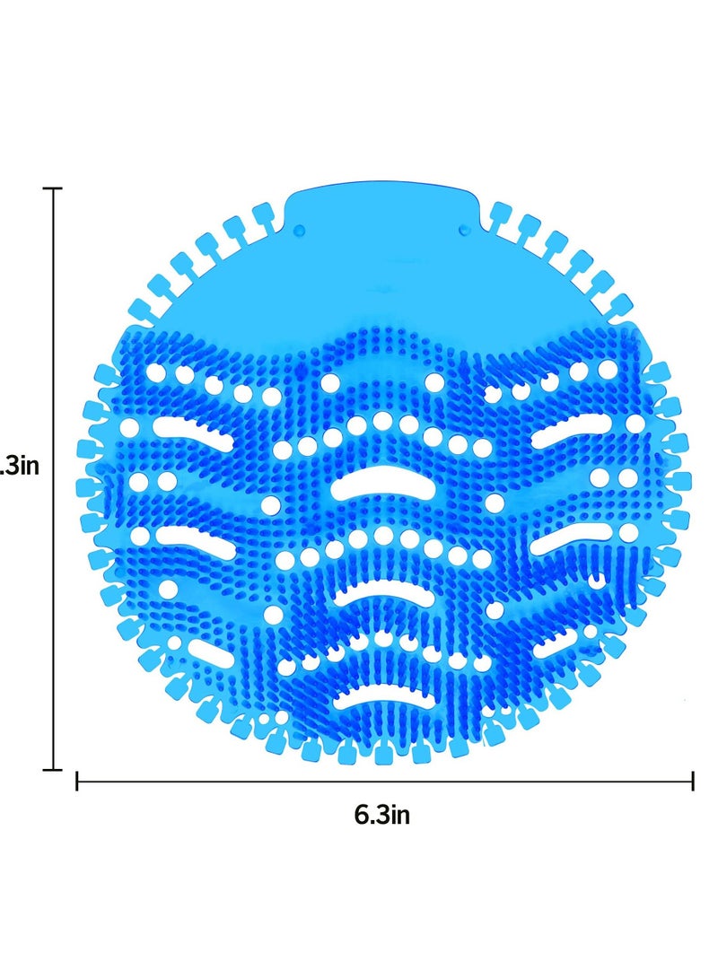 5 Pack Scented Urinal Screens Deodorizer with Anti-Splash Bristles, Men Bathroom Deodorizer Waterless Toilet Anti Splash Urinal for Public Restrooms and Fits Most Brand Urinals (Blue) - Image 5