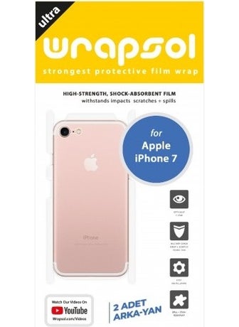 Wrapsol iPhone 7 Back Side Protective Shock Absorbing Polyurethane Film Made in America  - Image 3