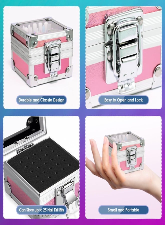 Rolokit 26PCS Nail Drill Bits Set with Holder Case, 3/32 inch Ceramic Safety Bits for Nail Drill, Diamond Cuticle Efile Nail Drill Bits, Remover Bits for Acrylic Gel Nail Tech Manicure Pedicure, Home Salon - Image 2