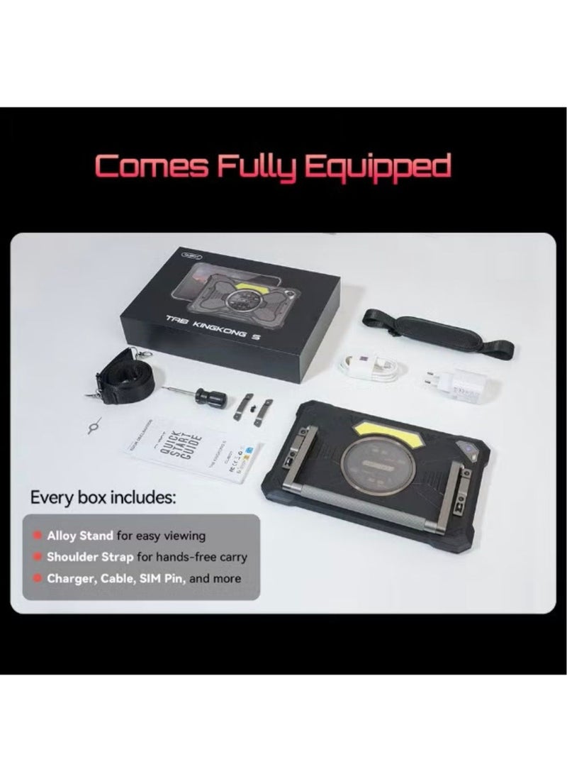 CUBOT TAB KINGKONGS Your Outdoor Command Center,15300mAh Super Battery,10.1'' Display ,Up to16GB RAM +256GB ROM Storage,48MP Rear Camera,Support Dual Nano SIM Card,Alloy Stand &Shoulder Strap,Built-In Camping Light,Dual Stereo Speakers. - Image 4