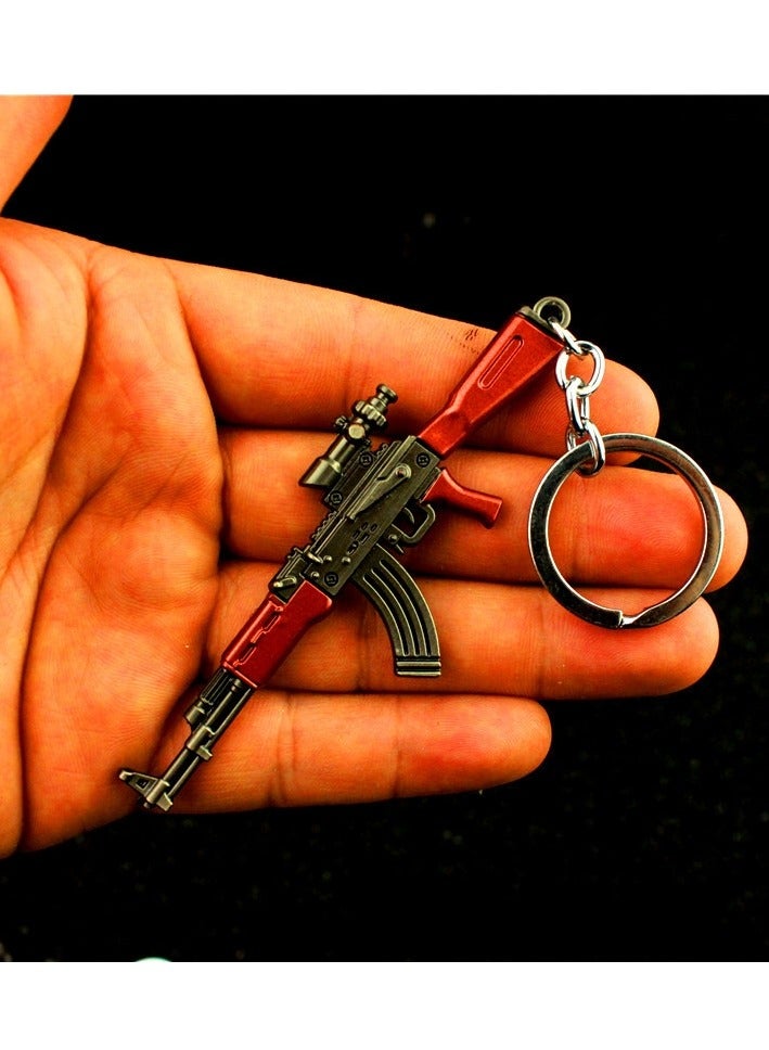 4 قطع من سلسلة المفاتيح المعدنية الصغيرة PUBG ذات الطراز القديم - Image 2