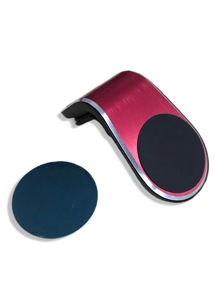 Red, Car Phone Holder, Air Outlet Rotating Magnetic Phone Holder, Safer Phone Holder - Image 1