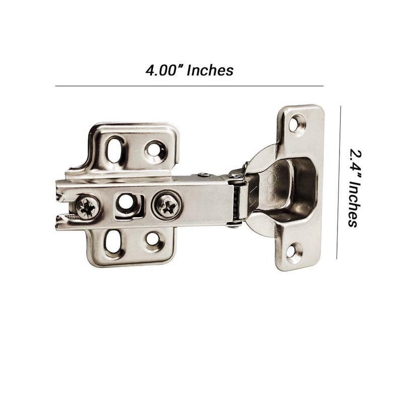 FURNEASER European Style Steel Auto Concealed Cabinet Hinges Pack of 5 Sets 0 Crank Full Overlay - Image 4