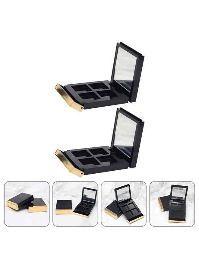 KALLORY - Empty Makeup Palette 2PCS Eyeshadow Makeup Palette with Mirror Plastic Cosmetic Storage Case for Makeup Eyeshadow Lipstick - Image 1