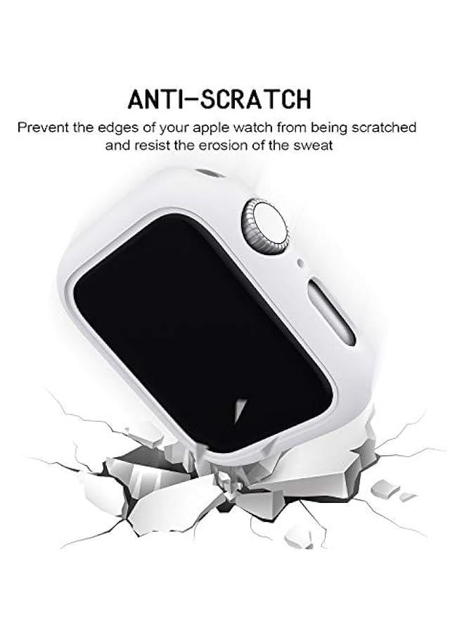 3 Pack Compatible Apple Watch Case 44mm Series 6/5/4 / SE, Hard PC Bumper Case Protective Cover Frame 【NO Screen Film】 Compatible iWatch Accessories 44mm, Starlight/White/Pink - Image 3