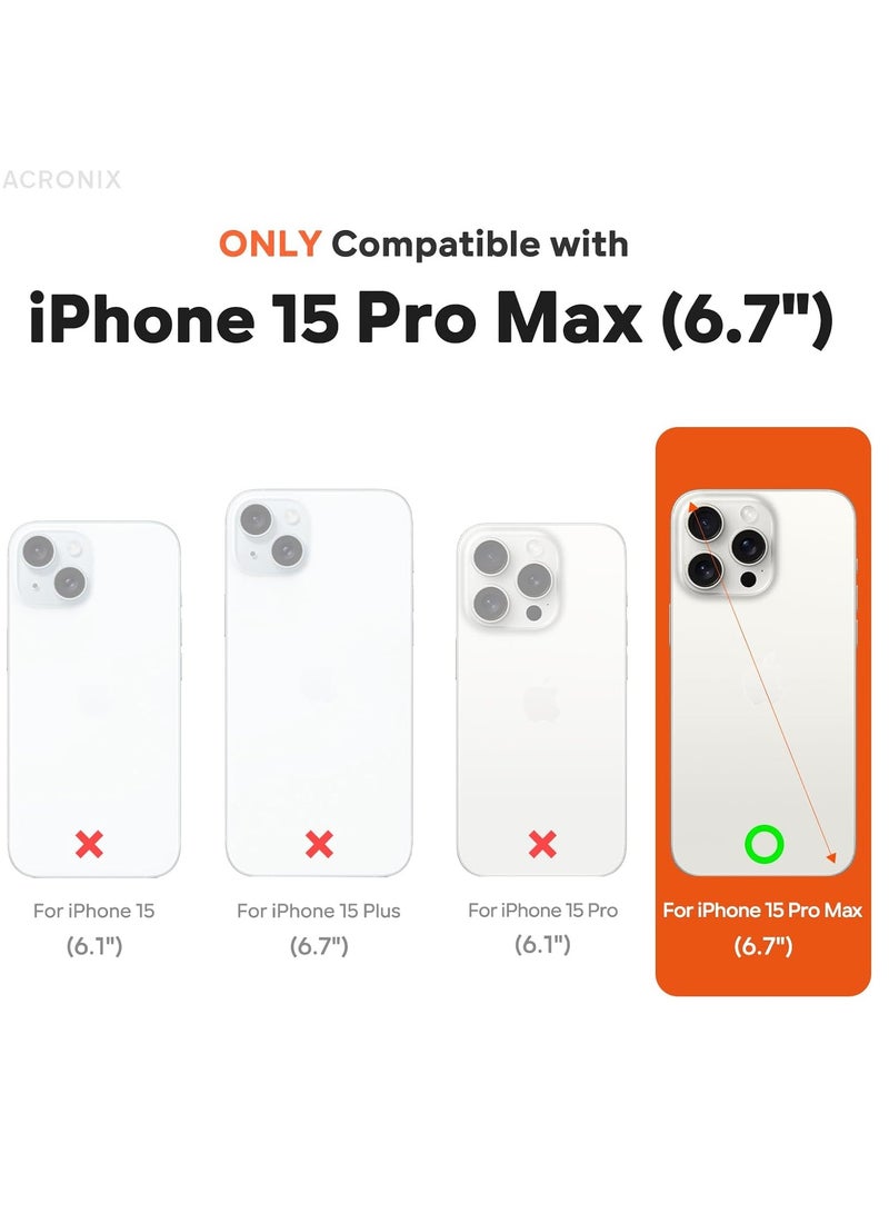 إلترازون ELTRAZONE Compatible with iPhone 15 Pro Max Case 6.7", with 1 x Screen Protector, Silky-Soft Touch Liquid Silicone Case Shockproof Rubber Case for iPhone 15 Pro Max-Black - Image 2