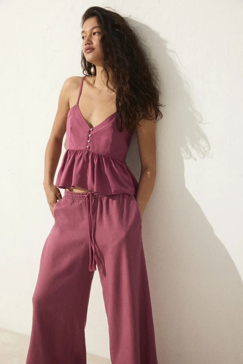 H&M Peplum strappy top