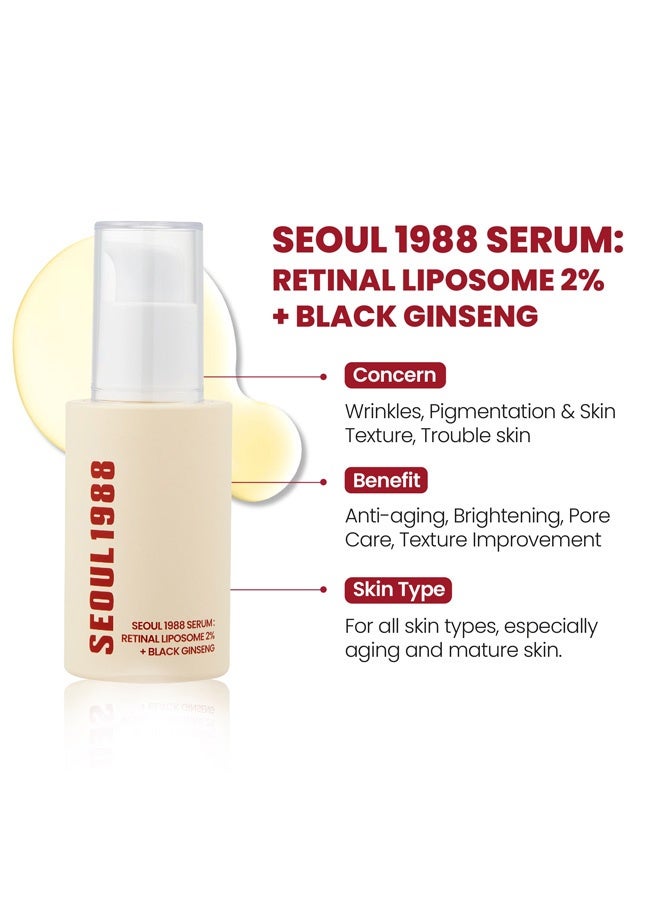 K-SECRET SEOUL1988 Retinal Serum & Cream Set – 2% Black Ginseng + 4% Fermented Bean Eye Cream + 1% Rice Cream - Image 3