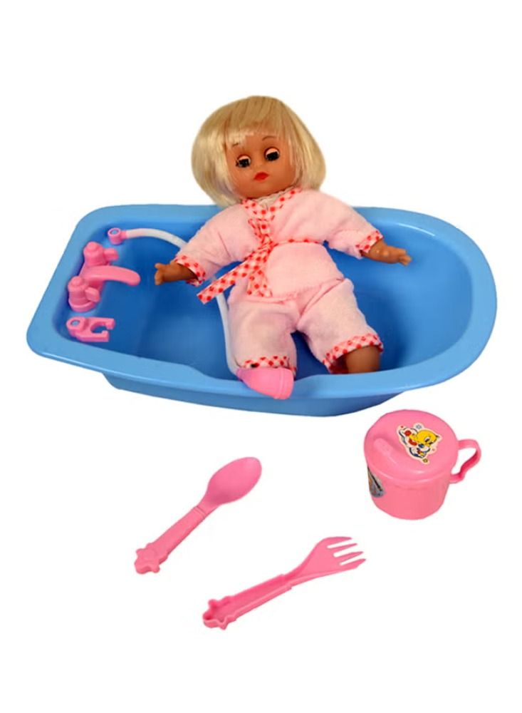 Dreamzon Doll With Bathtub Accessories Wpv1725 Perfect Cuddling Partner Premium Quality 125x125x125cm - Image 1
