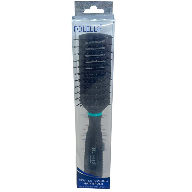 FOLELLO Professional Vent Hair Styling Brush for Blow Drying Detangling Ergonomic Handle Design Comfortable Grip Hair Comb Suitable for Women Men and Children - Image 3