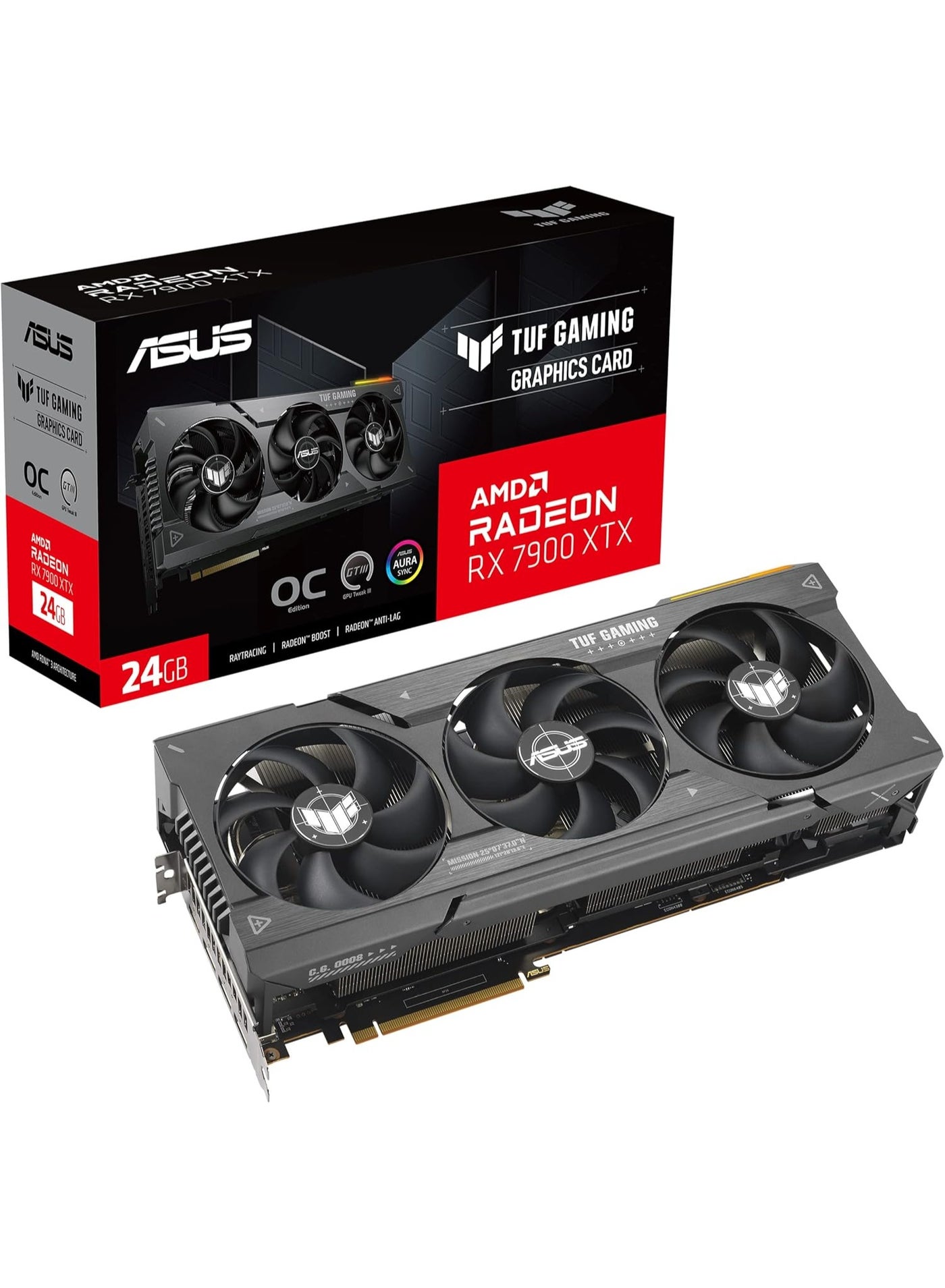 TUF Gaming Radeon™ RX 7900 XTX OC Edition 24GB GDDR6 Graphics Card (PCIe 4.0, 24GB GDDR6, HDMI 2.1a, DisplayPort 2.1)