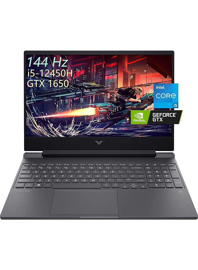 HP 2022 Victus Gaming Laptop With 15.6-Inch Display, Core i5-12450H Processor/16GB RAM/1TB PCIe SSD/NVIDIA GeForce GTX 1650 Graphics Card/Windows 11 Home English/Arabic Black - Image 1