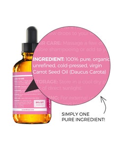 Leven Rose Leven Rose Carrot Seed Oil Pure Unrefined Cold Pressed Moisturizer for Hair Skin and Nails 1 oz  - Image 3