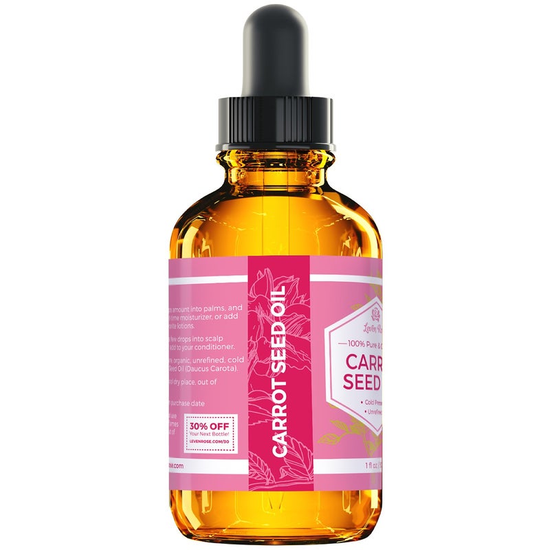 Leven Rose زيت بذور الجزر النقي غير المكرر من ليفن روز مرطب للشعر والبشرة والأظافر 1 أونصة - Image 4