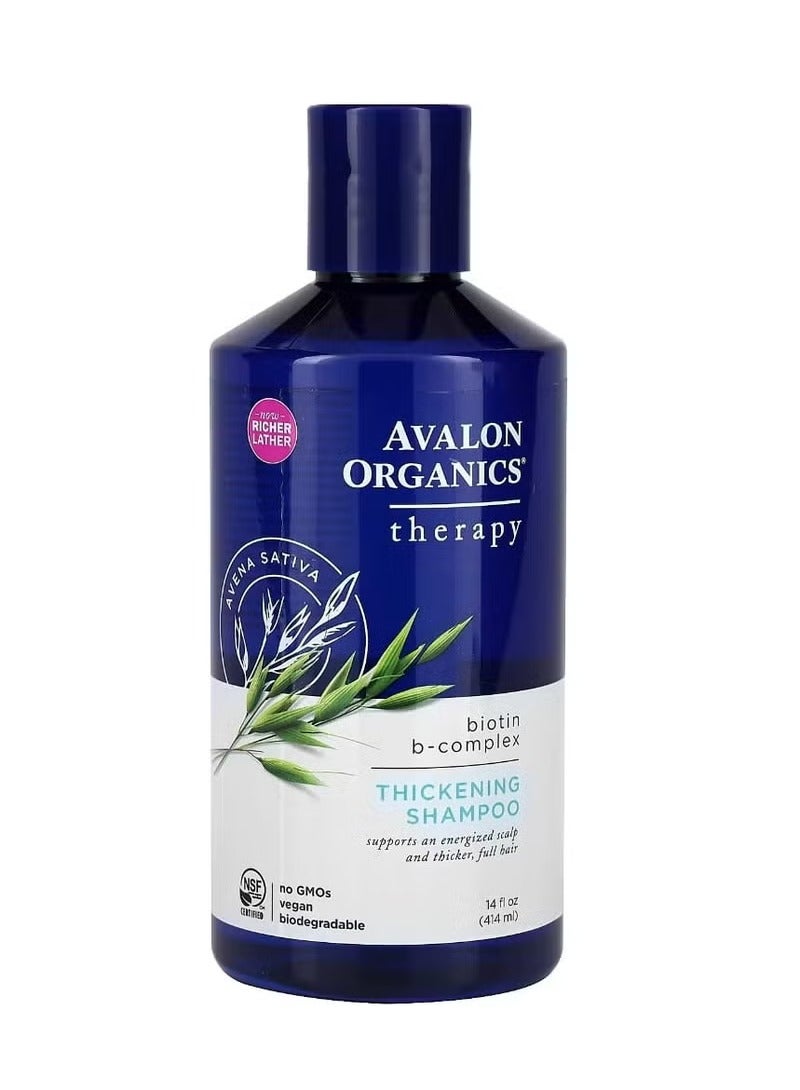 أفالون أورجانيكس شامبو أفالون أورجانيكس لتكثيف الشعر مركب البيوتين ب 14 أونصة سائلة (414 مل) - Image 1