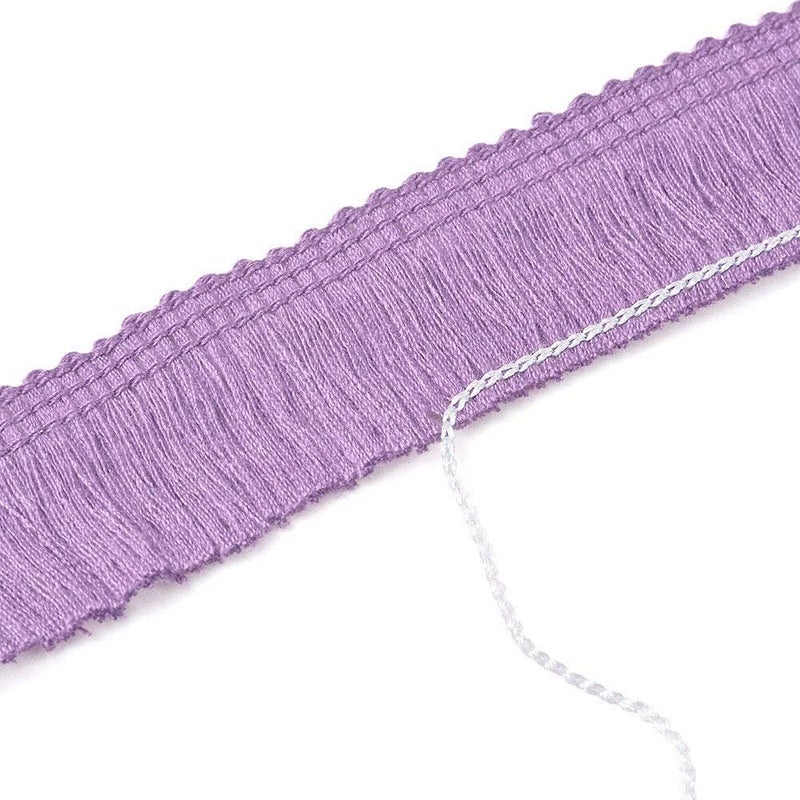 Mega Pet MegaPet Polyester Fringe Tassel Lace Trim 1 Inch x 82 Feet Chainette Fringe Fibre Trim Light Purple for Sewing Quilting Clothes Accessories Lampshade Curtain Home Decoration - Image 4