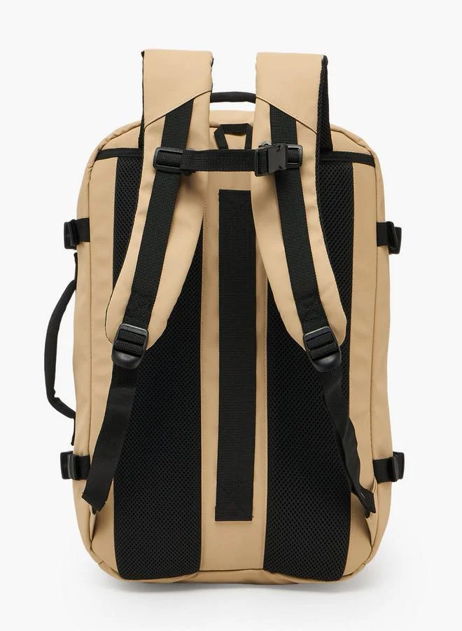 Wave TAUPE Solid School Backpack With Adjustable Straps - 25x48x28 CM  | Best Price UAE