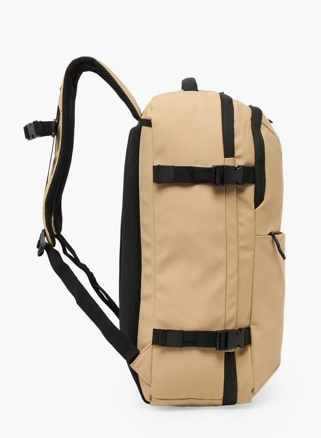 Wave TAUPE Solid School Backpack With Adjustable Straps - 25x48x28 CM  | Best Price UAE
