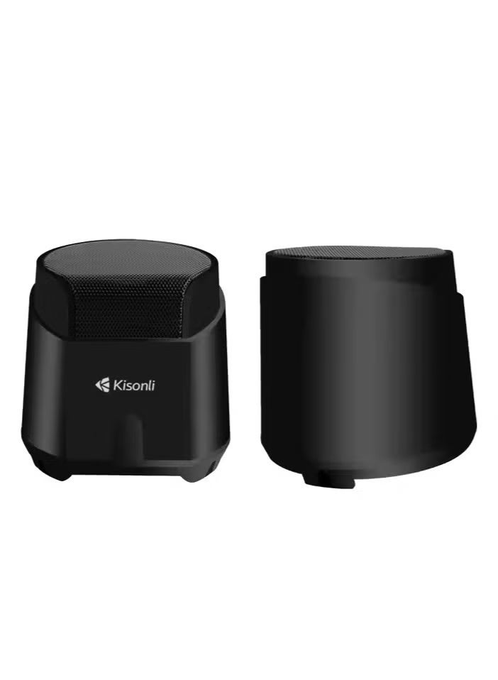 Kisonli K500 2.0 Multimedia Speaker with USB Input – Stylish design and clear sound – Ideal for listening to music, watching movies, and gaming – Black color - Image 2