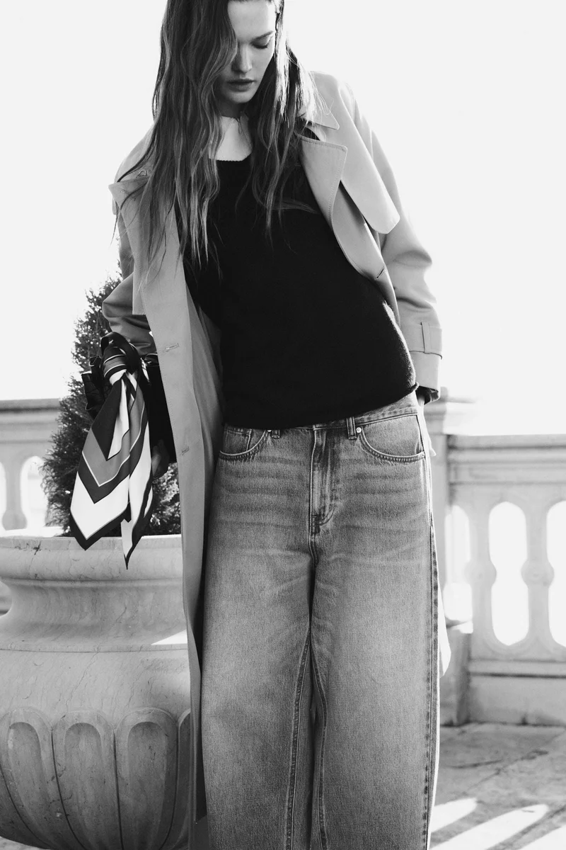 اتش اند ام جينز بقصة ساق باريل وخصر عادي